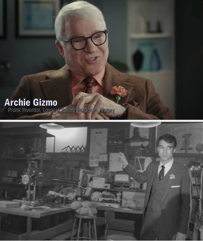 Steve Martin as Archie Gizmo, the inventor of the whoopee cushion, on "SNL."