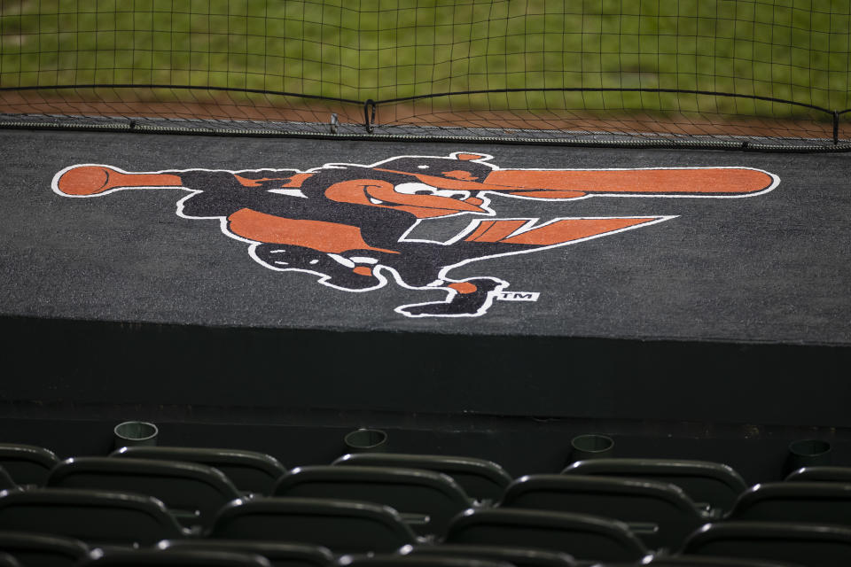 Una vista general del logotipo de los Orioles de Baltimore