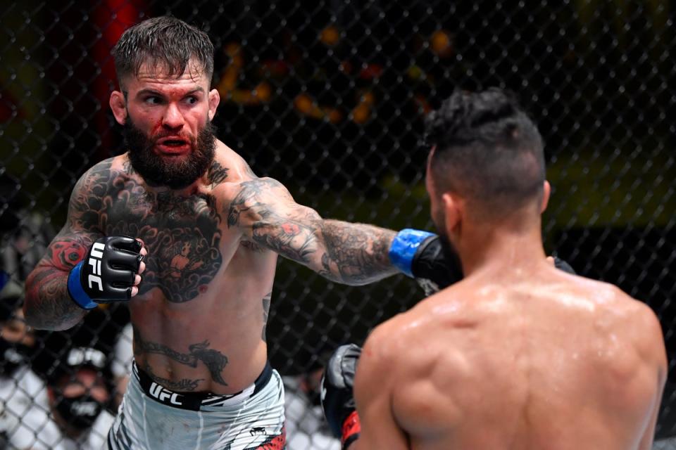 Garbrandt during a comprehensive decision loss to Rob Font (Zuffa LLC via Getty Images)