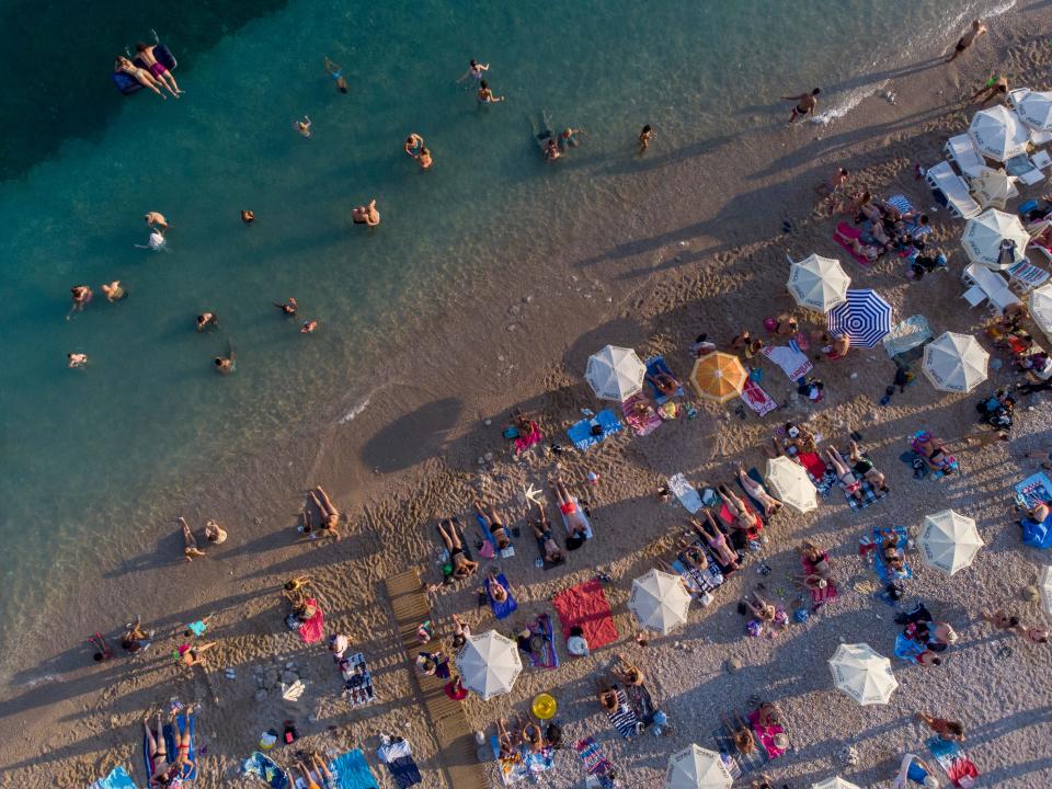 Adriatic sea in Dubrovnik, Croatia.