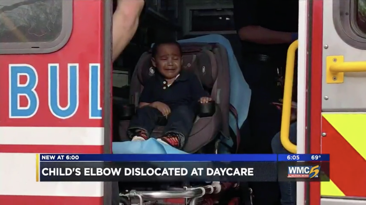 Jace Hudson’s mom says that his pre-school teacher dislocated the child’s elbow. (Photo: WMC)