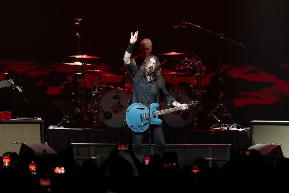 Dave Grohl and the rest of the Foo Fighters perform at the Power to the Patients event at The Anthem in Washington, D.C. March 5, 2024.