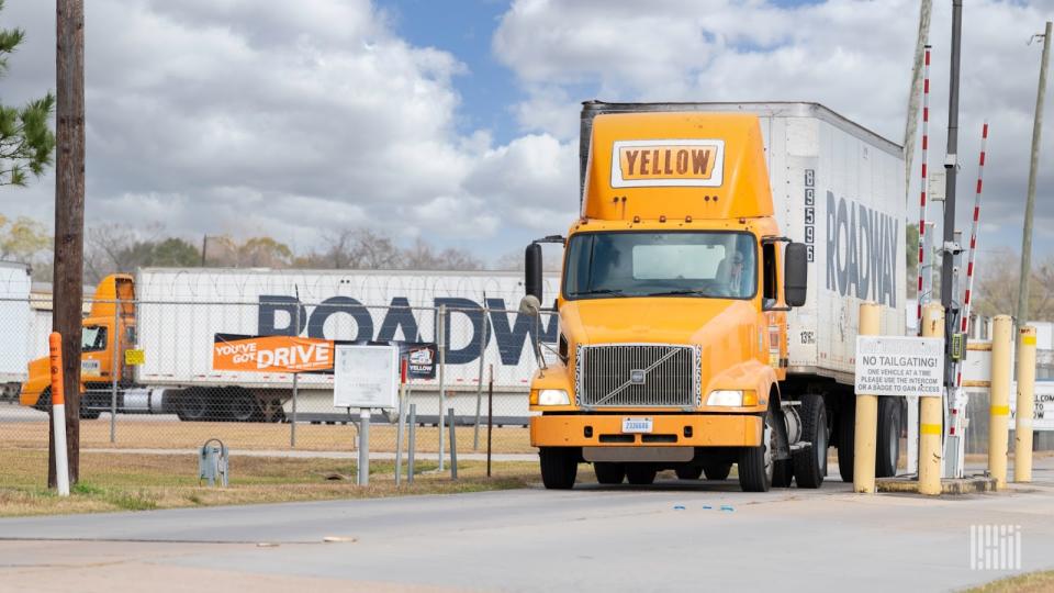 Yellow is the third-largest LTL trucking company. It acquired Roadway, whose trailers are shown in this image, in 2005. (Jim Allen/FreightWaves)
