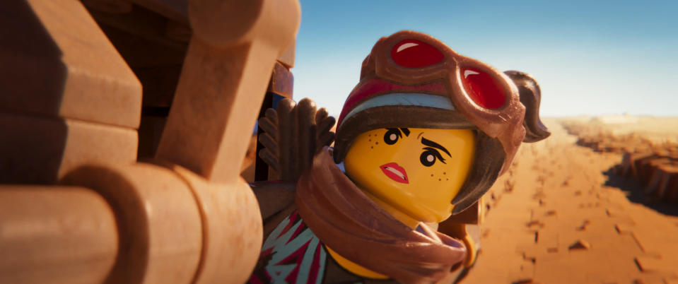 <p> This image released by Warner Bros. Pictures shows the character Lucy/Wyldstyle, voiced by Elizabeth Banks, in a scene from "The Lego Movie 2: The Second Part." (Warner Bros. Pictures via AP) </p>