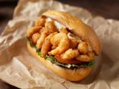 <p><strong>Shrimp Po’ Boy </strong></p><p>This New Orleans staple came into fruition during the Depression-era street car strike, when owners of a local restaurant fed the striking drivers. You don’t need to be on strike to taste this hoagie of fried shrimp on crusty French bread, topped with mayo, lettuce, tomatoes, pickles and hot sauce. Try one at <a href="http://www.poboyexpress.com/" rel="nofollow noopener" target="_blank" data-ylk="slk:Po-Boy Express;elm:context_link;itc:0;sec:content-canvas" class="link ">Po-Boy Express</a>. </p>