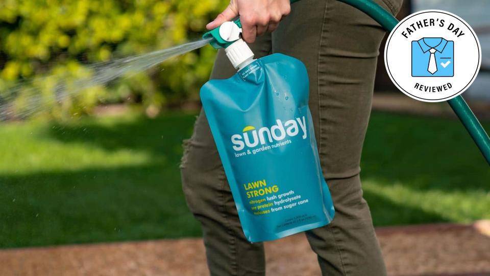 A custom Sunday Lawn Care plan is an easy-to-use subscription for dad's who want a lush lawn with a little less work.