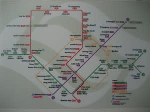 MRT train map