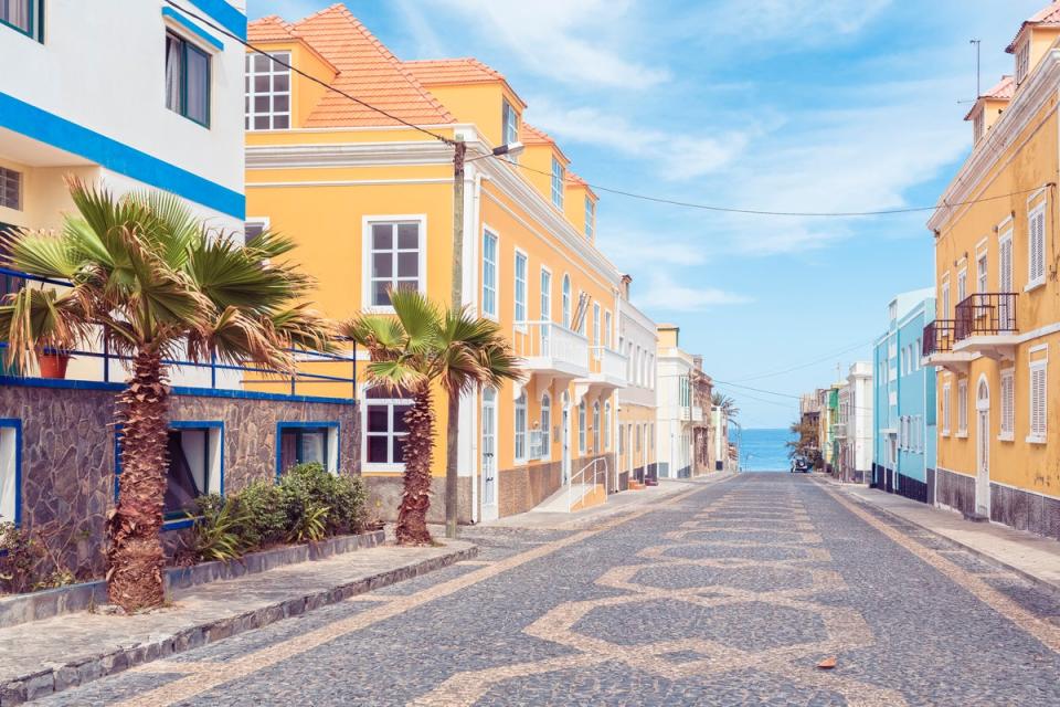 The pastel houses of Ponta do Sol, the northernmost city on Cape Verde island (Getty Images)
