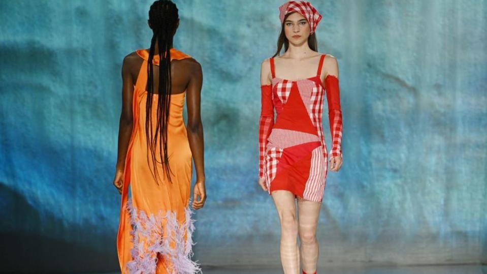 Models present creations during Shein 'Endless Summer' fashion show in Paris on June 8, 2023