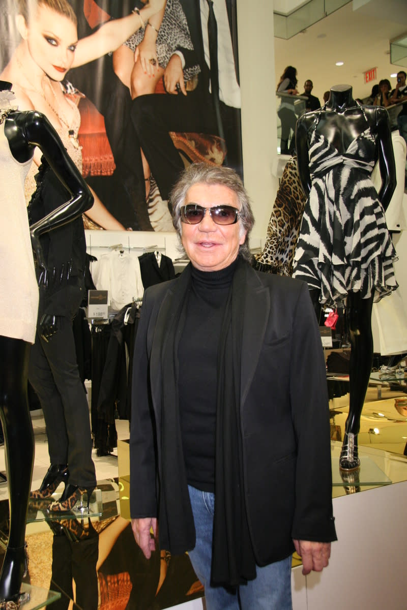 Fashion designer Roberto Cavalli attends Cavalli's H&M collection launch at H&M in New York City.