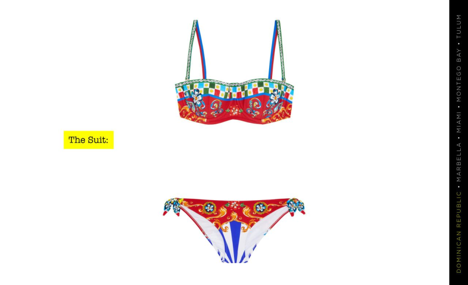 Bikini à armatures imprimé Carretto Dolce & Gabbana, 395 €, net-a-porter.com