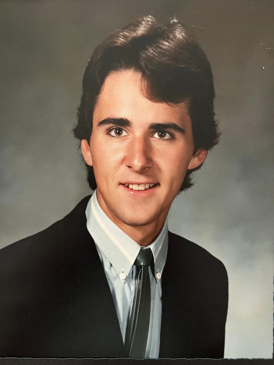 John Della Volpe's 1985 yearbook picture while attending Cardinal Spellman High School.