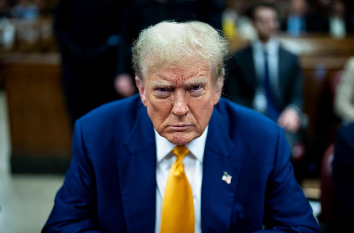 <span>Donald Trump in court in New York on 2 May 2024.</span><span>Photograph: Doug Mills/Pool via Getty Images</span>