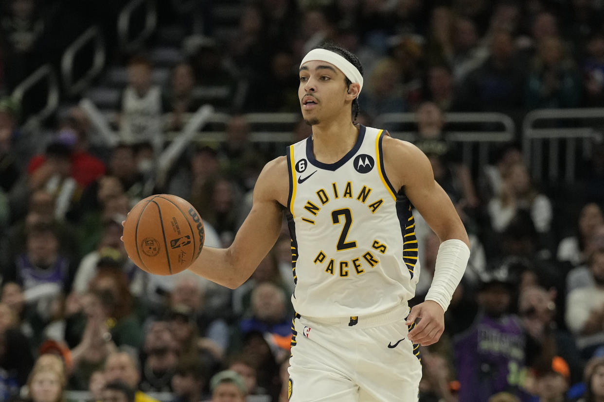 Andrew Nembhard #2 of the Indiana Pacers has fantasy value