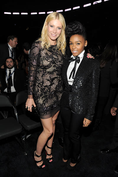 With Gwyneth Paltrow at the Grammy awards last February