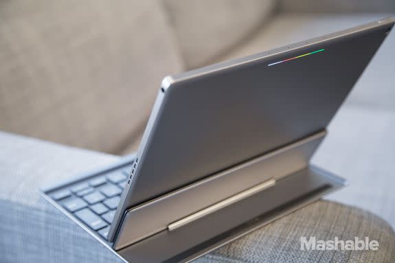 The Google Pixel C sported a unique design where the tablet attaches to the detachable keyboard via strong magnets.