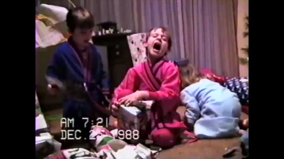 Conor Knighton and his siblings on Christmas Morning 1988, recorded for posterity via VHS tape.   / Credit: Conor Knighton