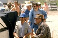 <p>Spielberg, Lucas, and Ford on the set of <em>Indiana Jones and The Last Crusade</em>.</p>