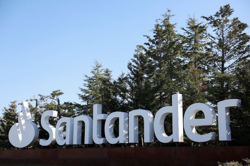 FILE PHOTO: Annual results presentation at Santander headquarters in Boadilla del Monte, outside Madrid