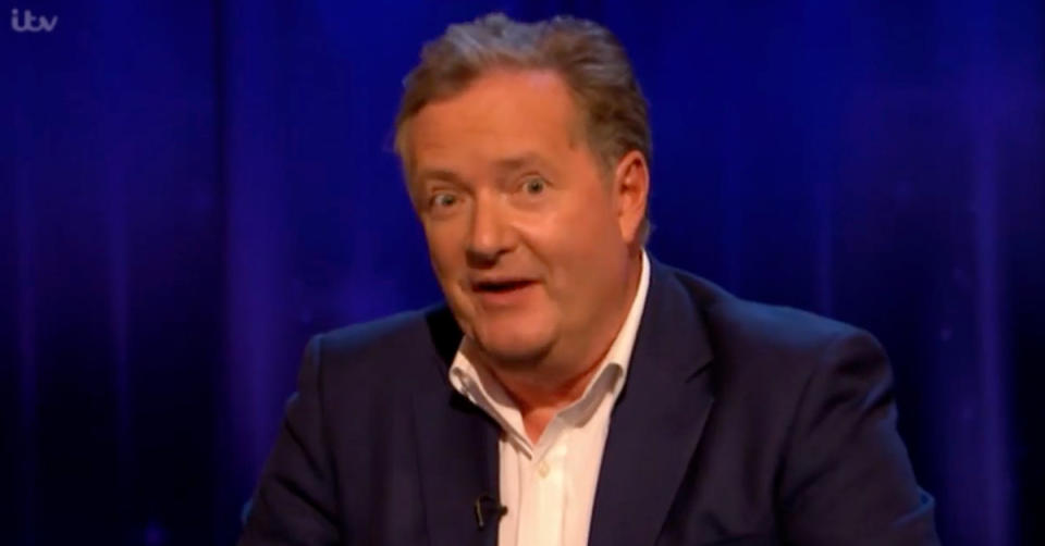 Piers Morgan was left stunned during an interview with Dame Joan Collins when she shut him down over a question about Meghan Markle. Photo: ITV