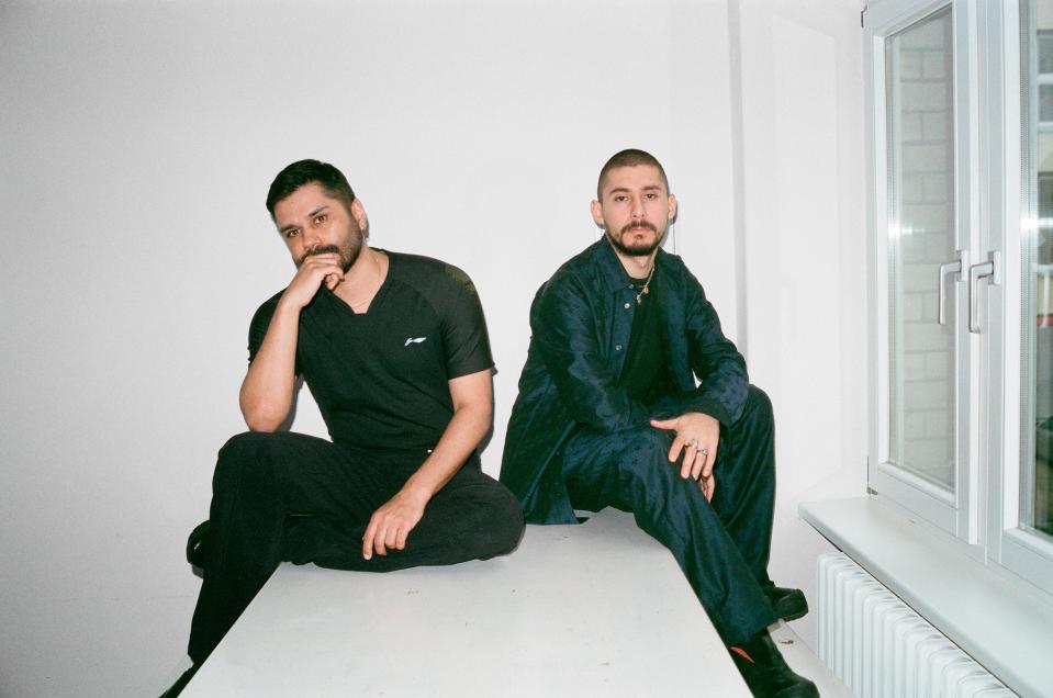 Benjamin A. Huseby (left) and Serhat Isik in the Berlin studio of their label, GmbH.