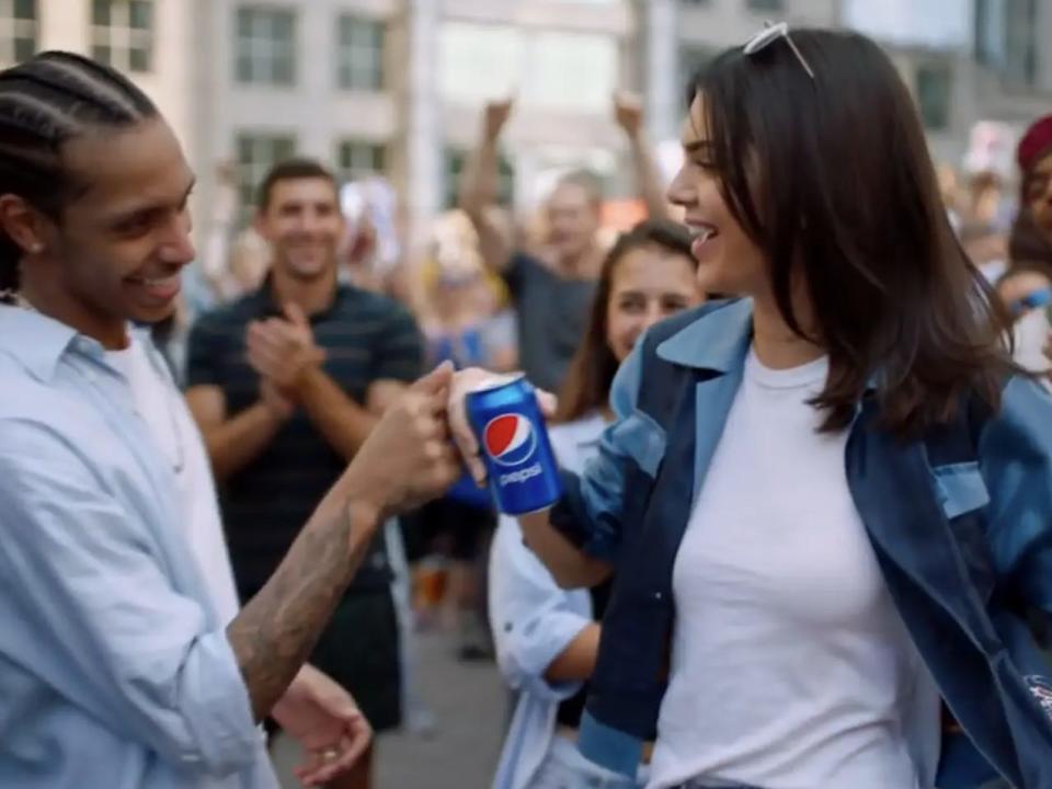 Screenshot from the Pepsi ad.