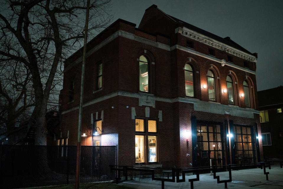 Ladder 4 Wine Bar, which was formerly a fire station in Detroit, on Feb. 10, 2023.