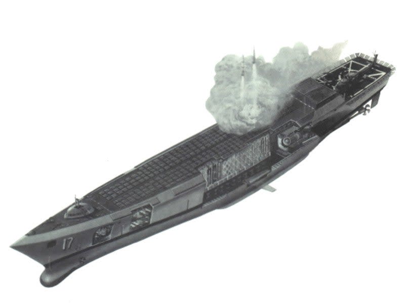 Art depicting another arsenal ship concept published in the Navy's <em>All Hands</em> magazine in 1995. <em>USN</em>