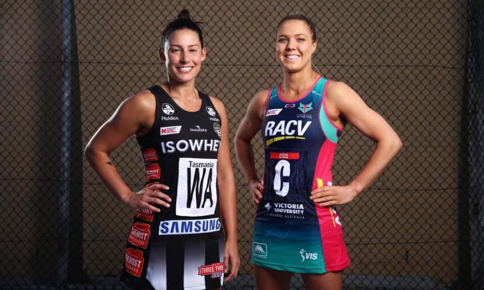 Collingwood’s Madi Robinson and Vixen’s Kate Maloney