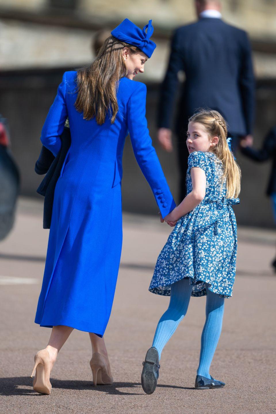 the british royal family attend easter mattins service