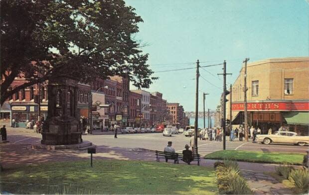 Postcards from 1960 show the Woolworth's building in better days at the head of King Street, across from King's Square.