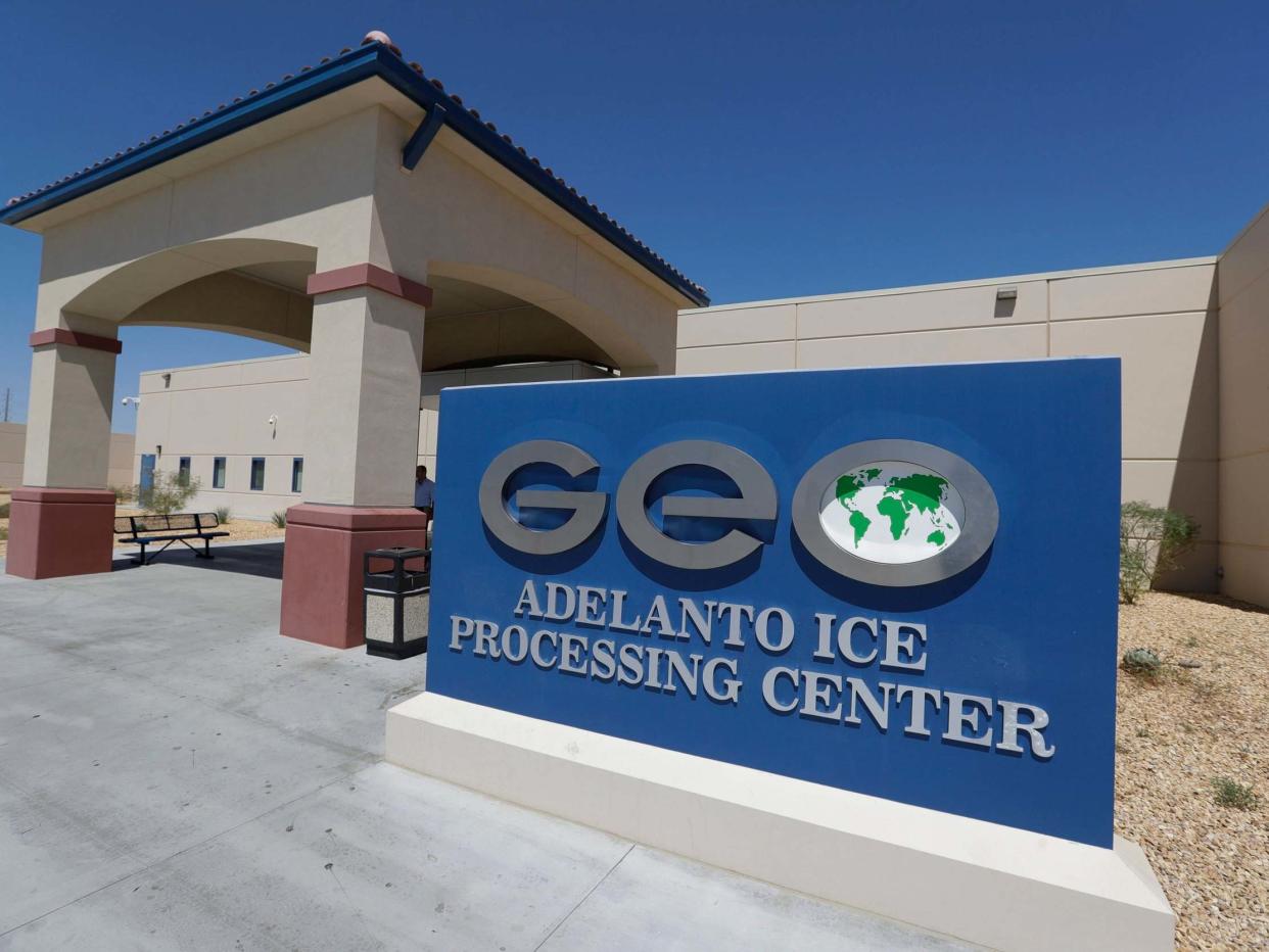 Adelanto US Immigration and Enforcement Processing Center operated by GEO Group in California: AP/Chris Carlson