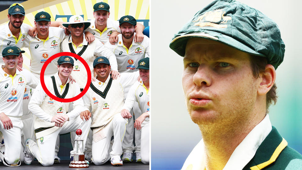 Steve Smith, pictured here wearing his baggy green cap.