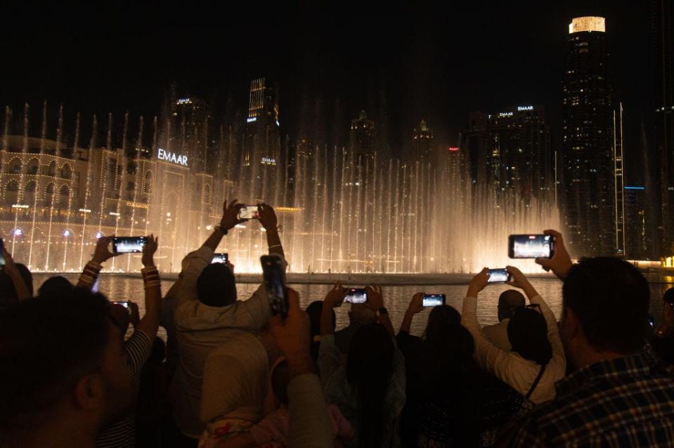 Fountain Show at the Dubai Fountains in Dubai