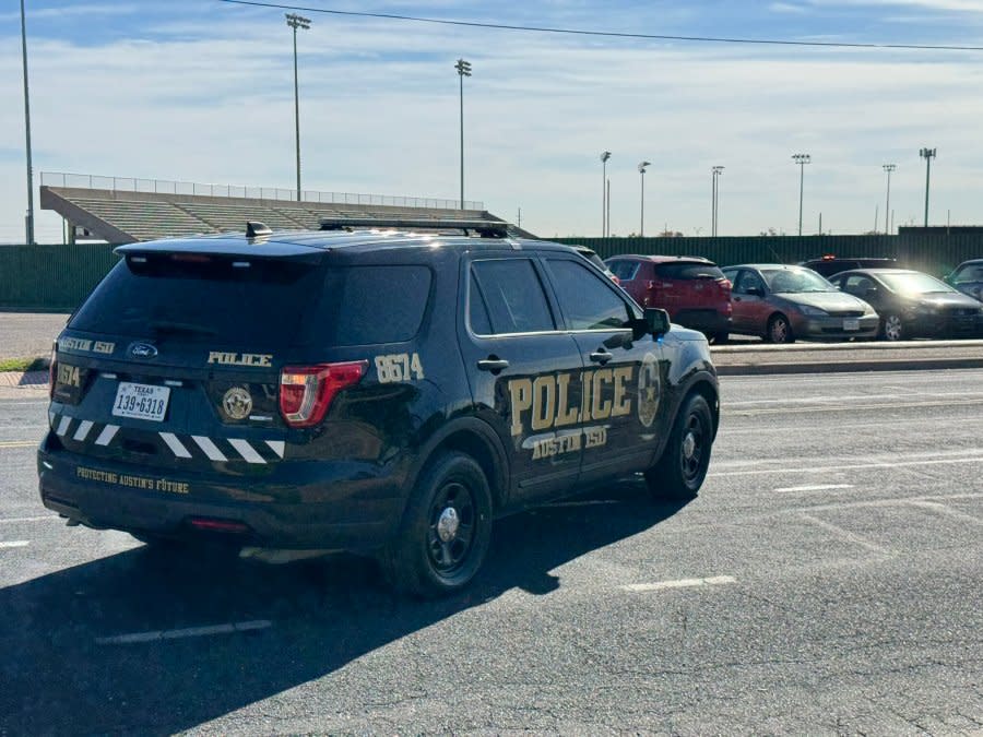 Police investigating a shooting at Northeast High School in Austin on Dec. 5, 2023. (KXAN Photo/Jala Washington)