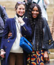 <p>Supermodels Christy Turlington and Naomi Campbell reunite after the Fendi show during Paris Fashion Week on Wednesday in Paris.</p>