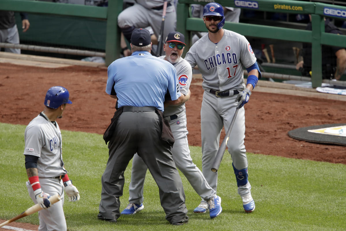 Javier Baez, manager ejected during I-Cubs win