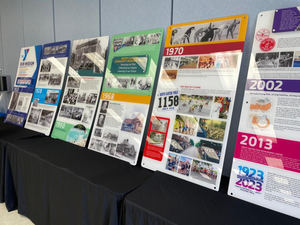 To celebrate its 100th anniversary and honor its history, the North Canton YMCA created a timeline that will be displayed in the building.