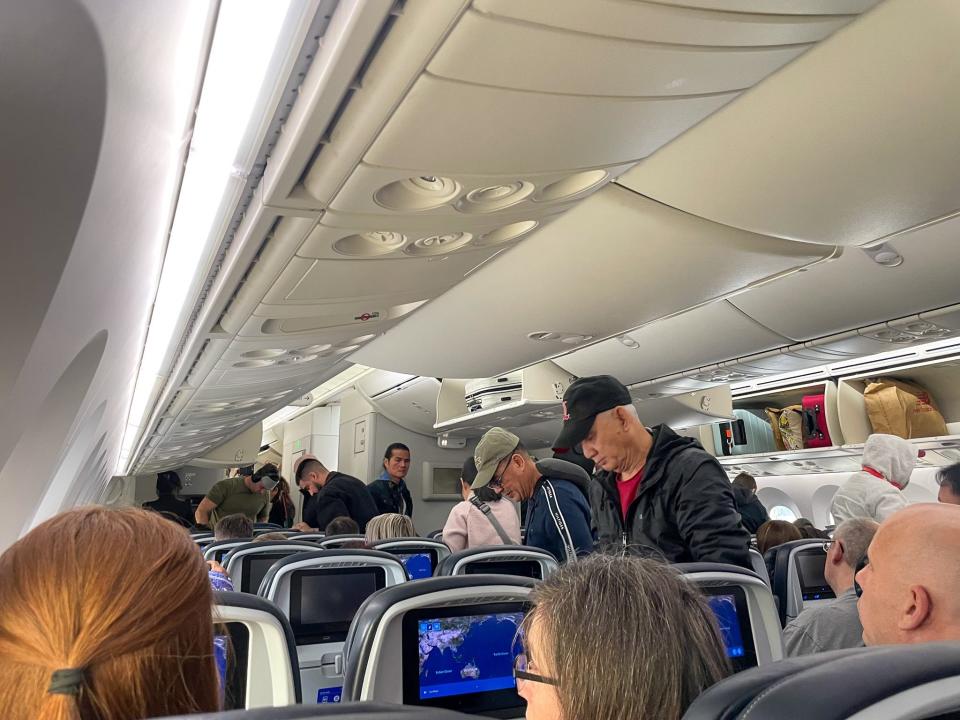 Insider's author had to wait for other passengers to get off the plane.