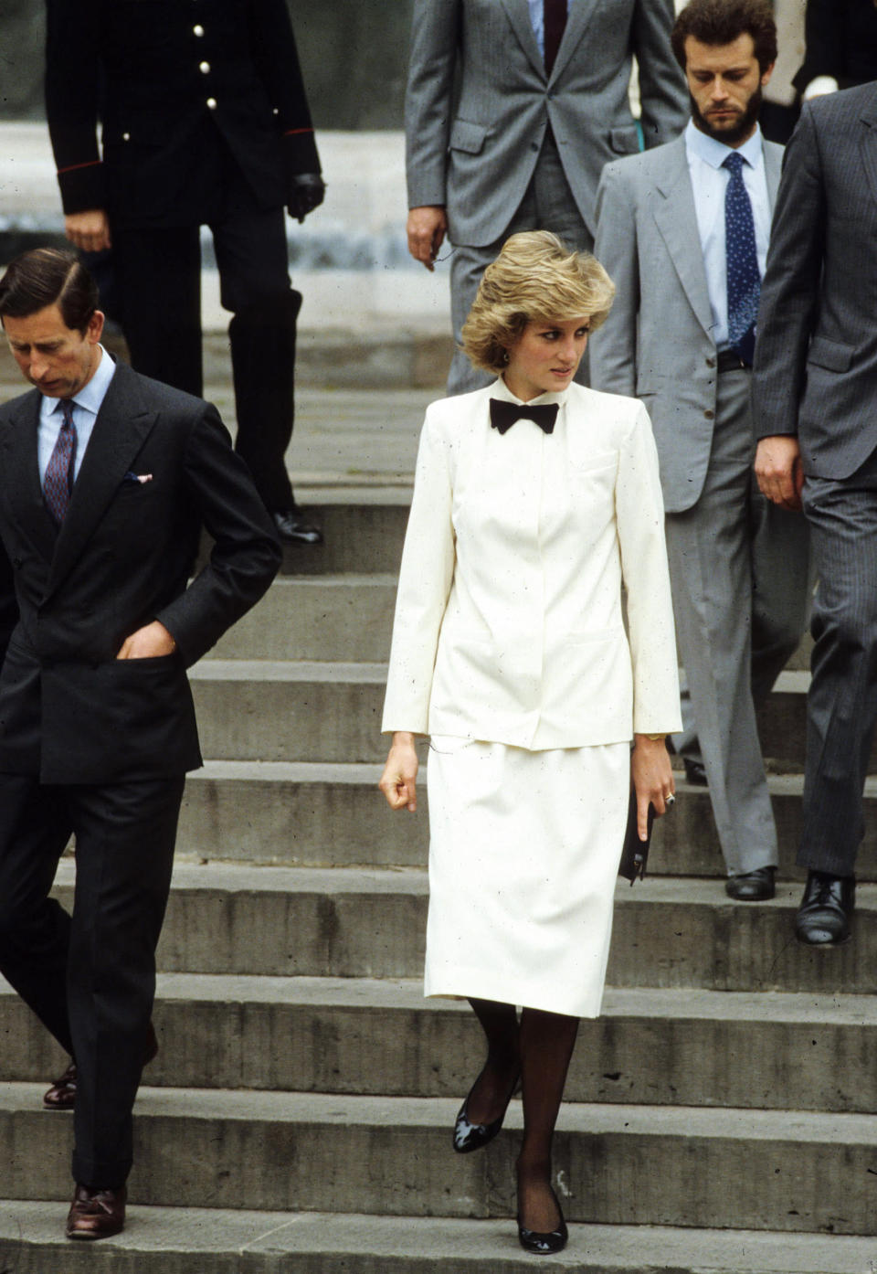 La Princesse Diana, en visite en Italie en 1985.