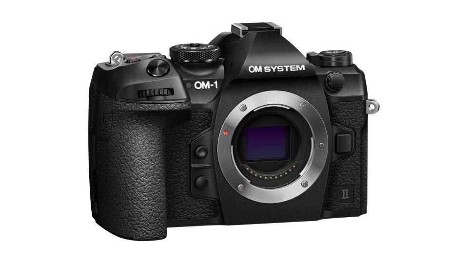 OM System OM-1 Mark II camera against a white background