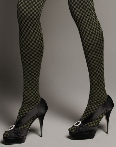 Oscar de la Renta check tights, $990