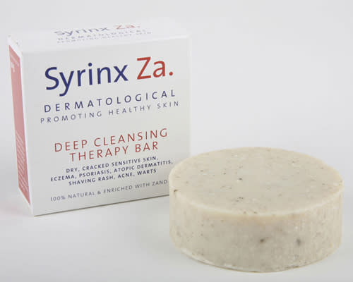 <b><a href="http://www.syrinxza.com/" rel="nofollow noopener" target="_blank" data-ylk="slk:Syrinx Za Deep Cleansing Therapy Bar, £13;elm:context_link;itc:0;sec:content-canvas" class="link ">Syrinx Za Deep Cleansing Therapy Bar, £13</a></b><br>New on the scene, this all-natural skincare range is packed with organic ingredients that help mend skin complaints such as acne, eczema and psoriasis. Containing Zander from the mud found in the lakes of Eastern Europe, Argan oil, turmeric and tea tree oil, use with water twice a day. We rather liked following it with the brand’s Moisturising Therapy Balm (£16.80).