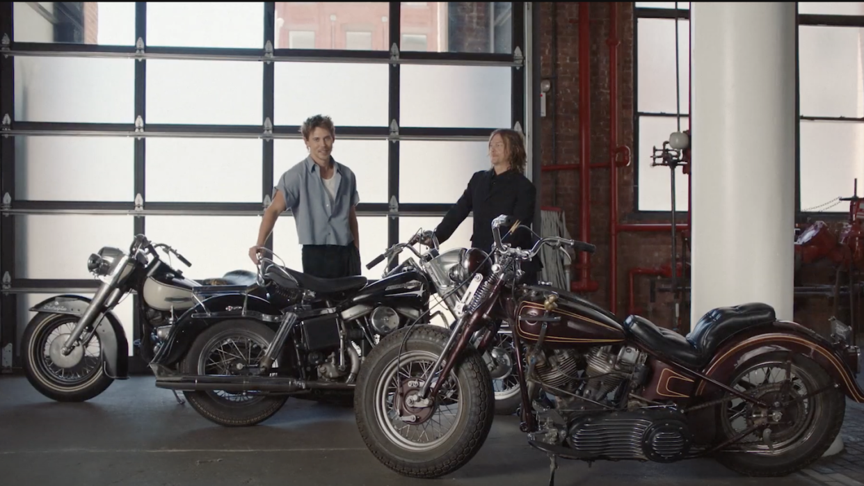 austin butler and norman reedus and motorcycles