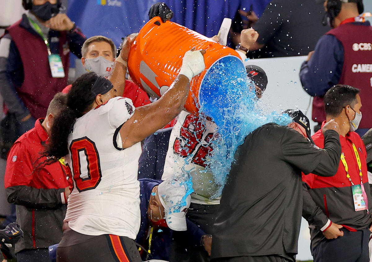 The grand Super Bowl tradition of soaking coaches with Gatorade