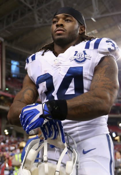Trent Richardson's friends and family spent his money freely after the Colts released him (Getty Images).