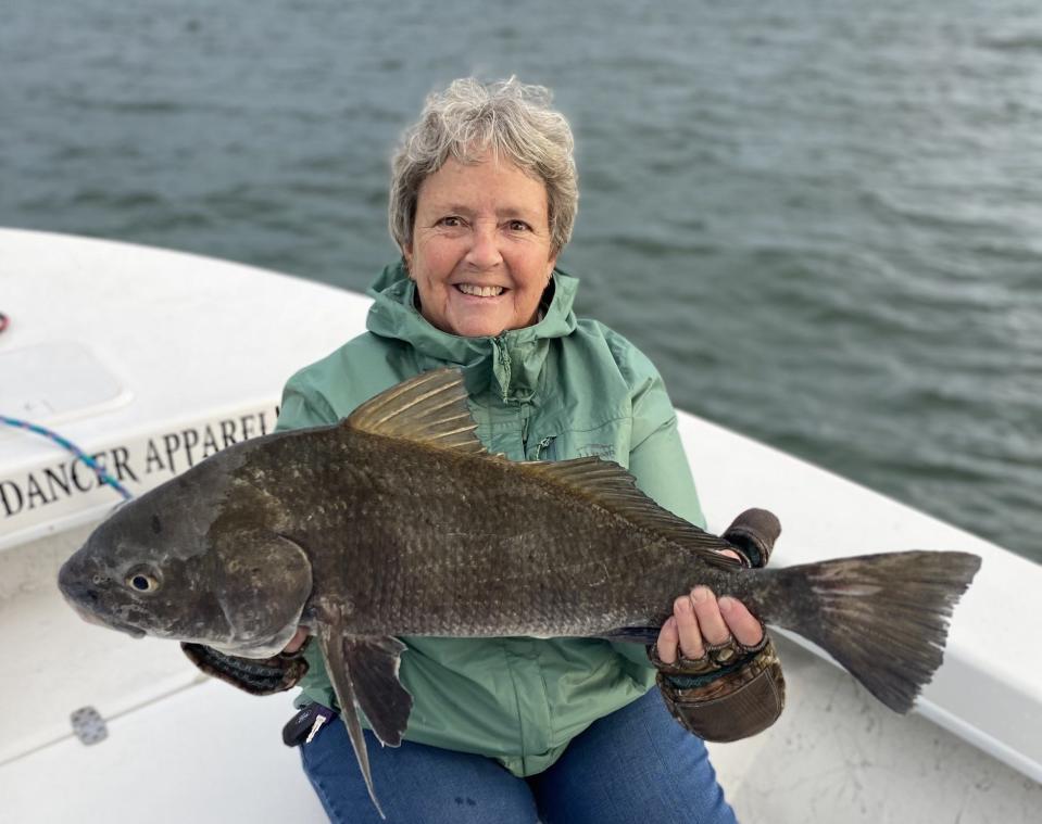 Bonnie Sicbaldi, of New Smyrna Beach, brought a fat drum to Capt. Jeff Patterson's Pole Dancer charter boat.