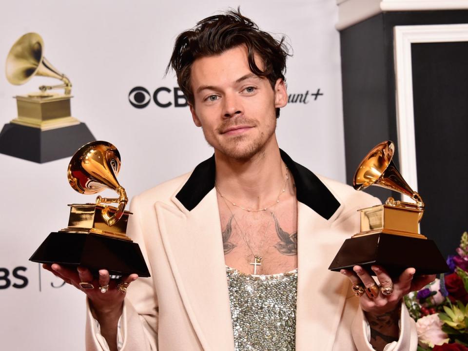 Harry Styles posing at the Grammys (Getty Images for The Recording A)