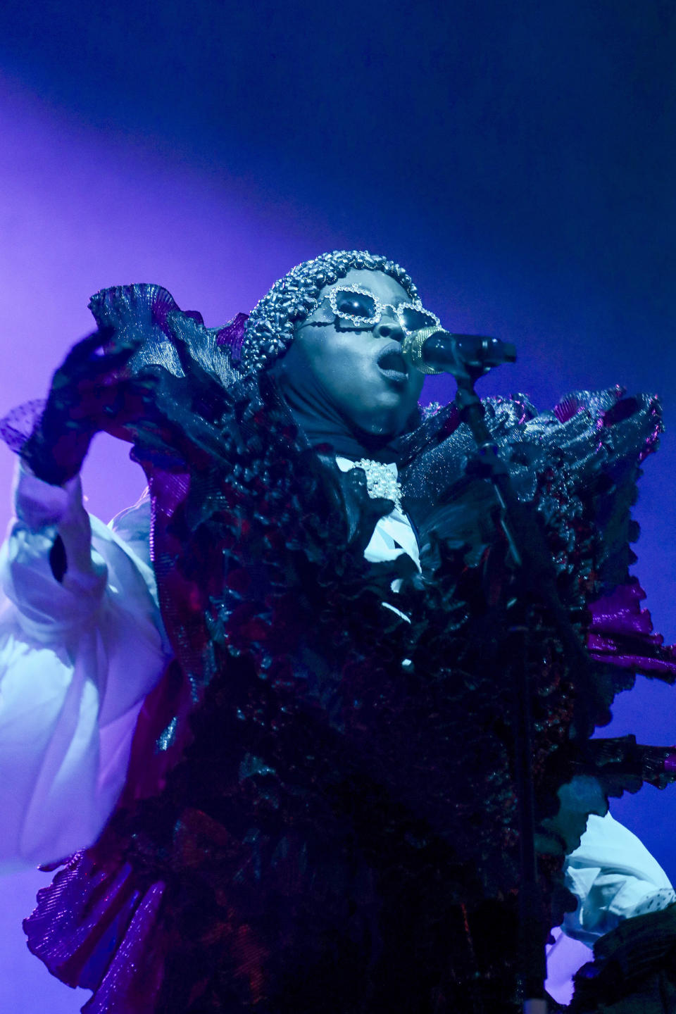 Lauryn Hill performs during "The Miseducation of Lauryn Hill" 25th anniversary tour on Tuesday, Oct. 17, 2023, at the Prudential Center in Newark, N.J. (Photo by Andy Kropa/Invision/AP)