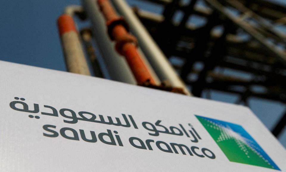 <span>Aramco’s overall profits in 2023 are its second highest ever .</span><span>Photograph: Maxim Shemetov/Reuters</span>